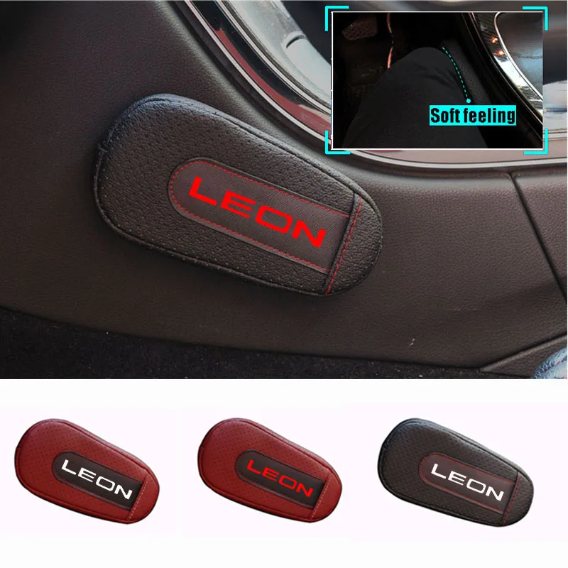 

Soft Leather Leg Cushion Knee Pad Armrest pad Interior Car Accessories For Seat Leon