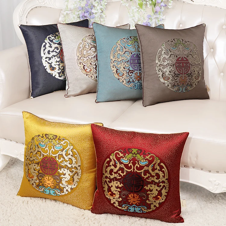 

Роскошная жаккардовая Подушка на спинку кресла с китайским драконом, Высококачественная декоративная подушка для дома и офиса