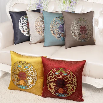 

Luxury Jacquard Chinese Dragon Sofa Chair Back Cushion Lumbar Pillow High End Home Office Decoration