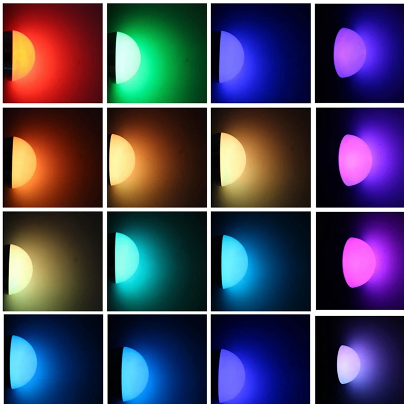 1Pc Multicolors RGB Christmas Decor Atmosphere LED Night Light E27 5W 110V - 220V LED lamp Spotlight Bulb With IR Remote 10