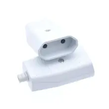 Европейский 2 Pin DIY Rewireable розетка ЕС CEE7/16 2 контактный разъем «Мама», черный/белый одобрено немецкой электротехнической асоциацией выходным гнездом