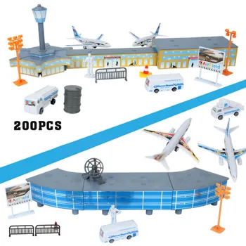 

Kid Funny Airplane Sand Table Model Airport Assembled Toy Simulated Scene Educational Toys