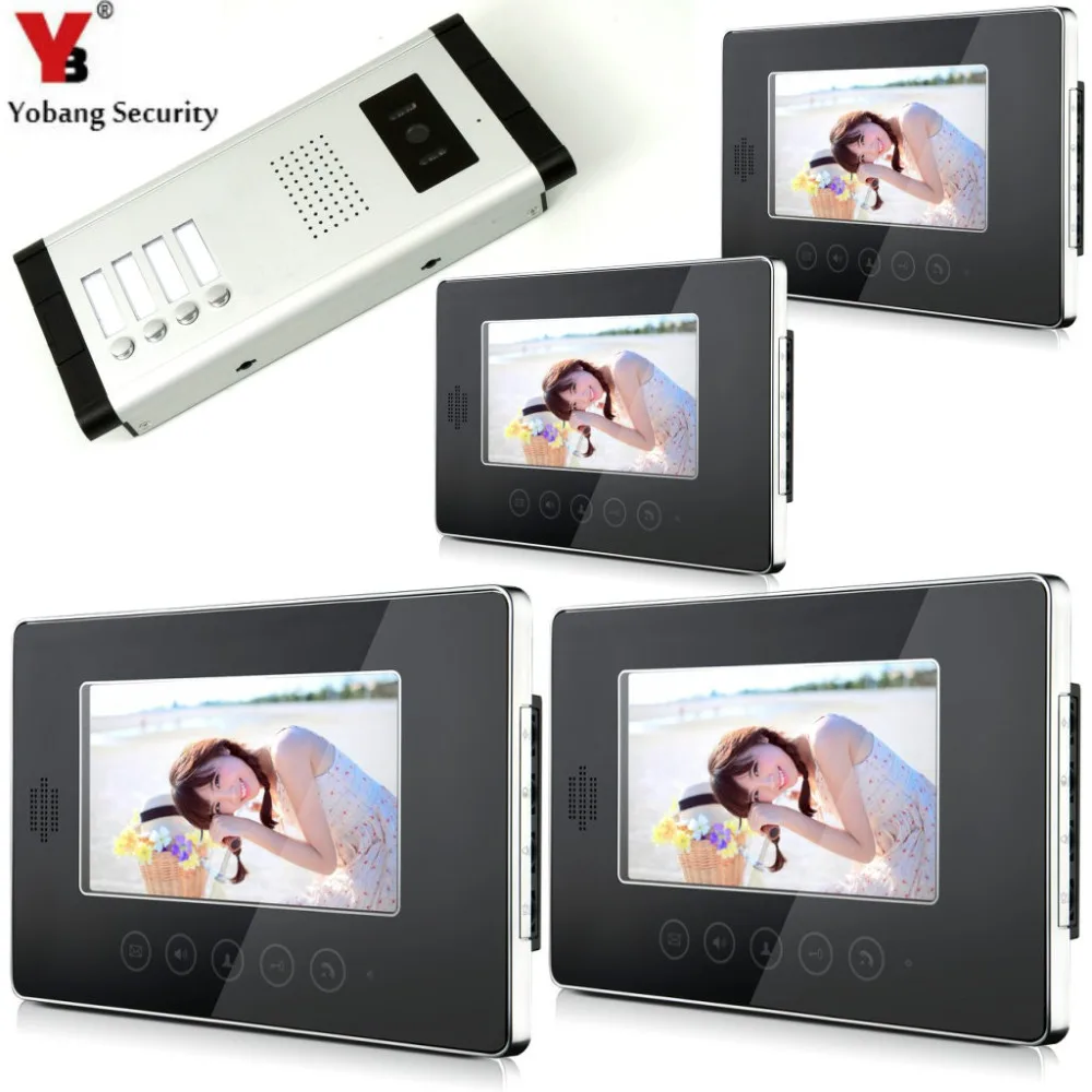 YobangSecurity 7 LCD Wired Video Door Phone Doorbell Intercom Monitor Visual font b Security b font