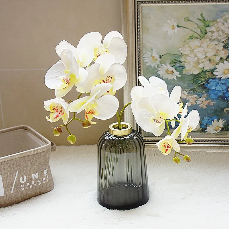

Artificial Butterfly Orchid Silk Flowers Bouquet Phalaenopsis Artificial Moth Orchid Home Wedding Festival DIY Decoration