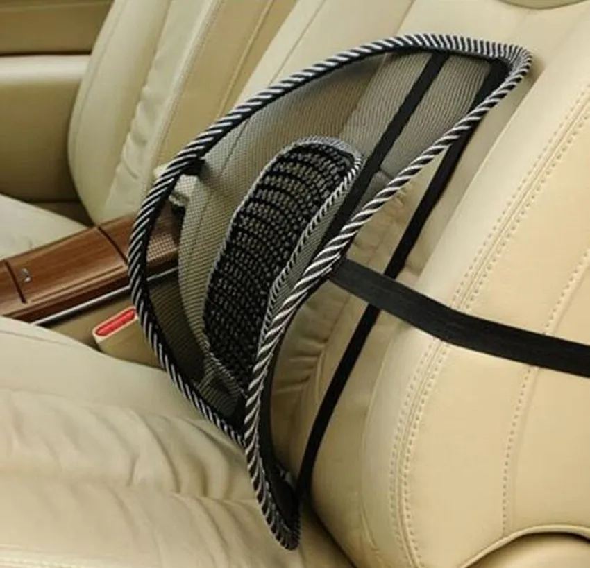 

hot selling black mesh lumbar back brace support cushion cool for office home car seat chair 2015