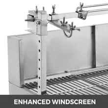 Большая, из нержавеющей стали барбекю СВИНЬЯ ягненка курица ростер с вертелом Rotisserie домашний инструмент