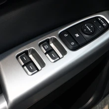 ABS Chrome Car Styling Armrest Panel Window Lifter Switch Cover Decorative Sticker For Kia Sportage 2016 2017 Auto Accessories