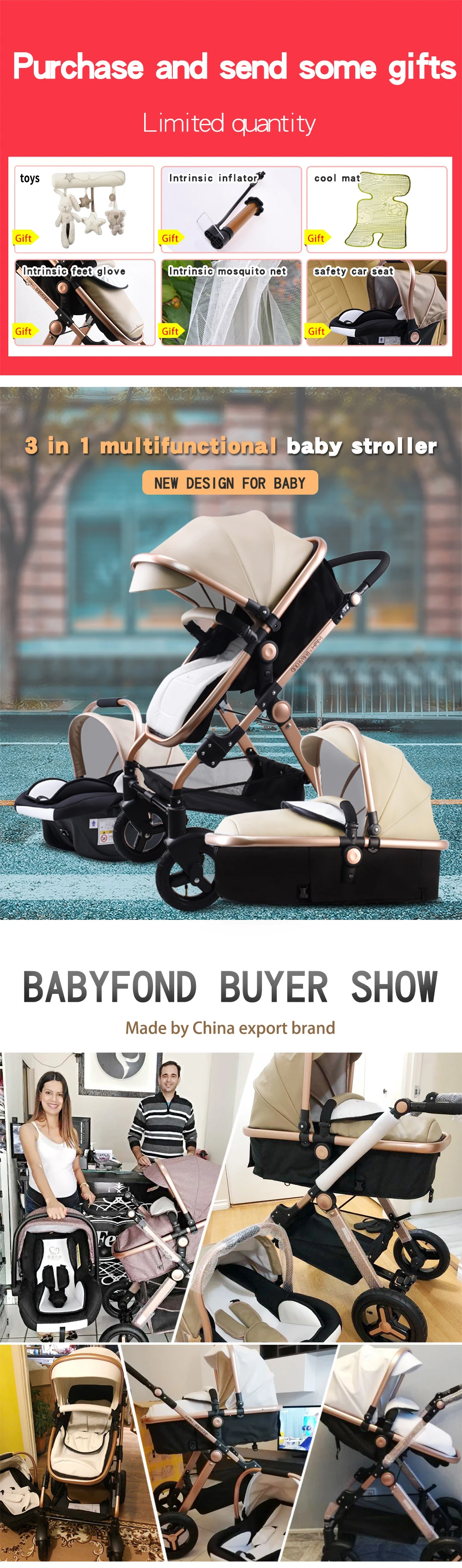 Европа 3 в 1 детские коляски и спальная корзина коляска для новорожденного 0 ~ 36 месяцев Детские коляски алюминиевый сплав AliExpress прямые