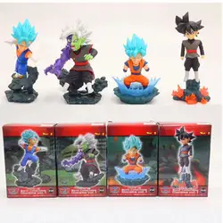 4 шт./компл. Dragon Ball СЖД Dragon Ball Супер сын Goku vegeta Zamasu ПВХ фигурку Коллекционная модель игрушки OPP 8 см B266