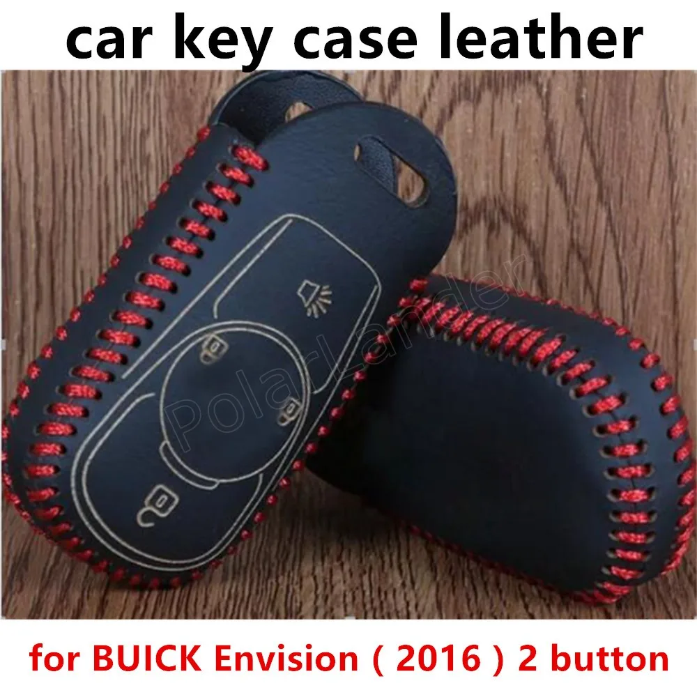 

Only Red sale key holder case for BUICK Envision(2016) 2 button smart car key bag hand sewing genuine leather quality