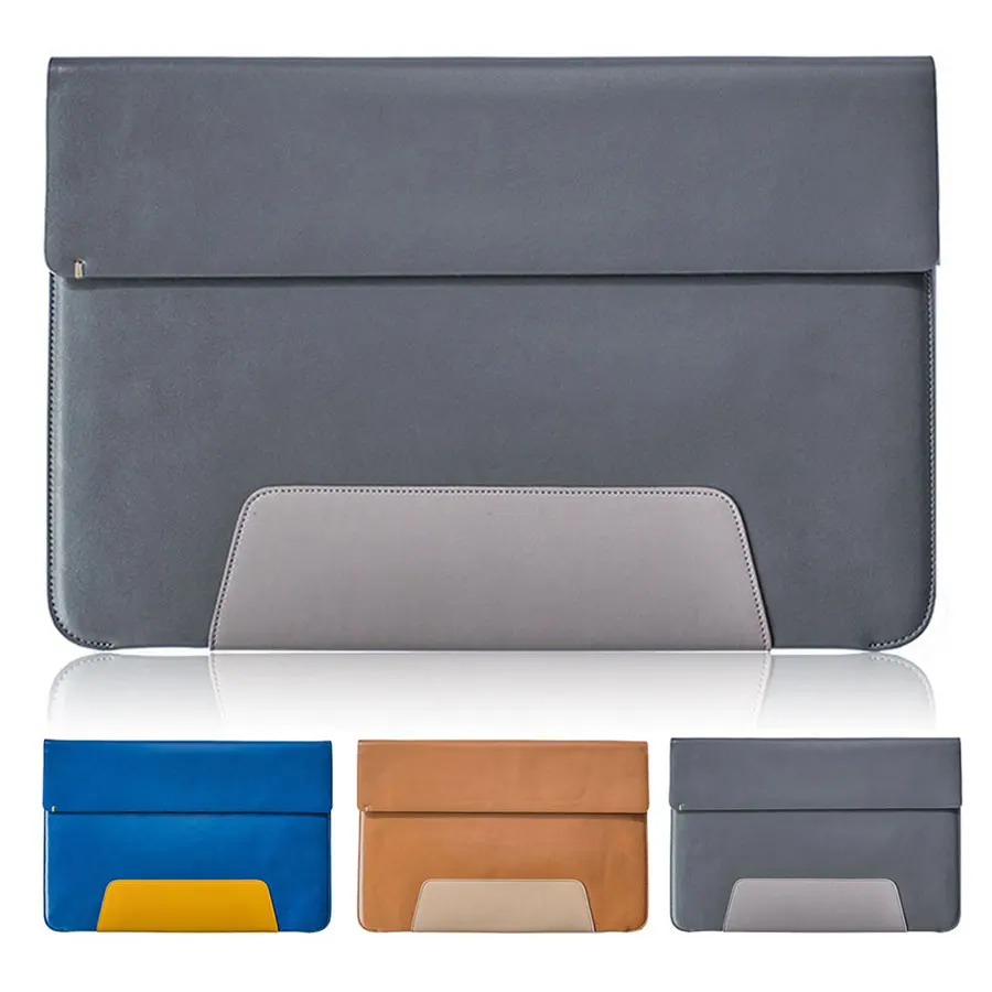 

PU Leather Sleeve Case Bag For Apple Macbook Air Pro Retina 13 15 Laptop Pouch Cover Hand Bag For Mac book 13.3 15.4 inch Case