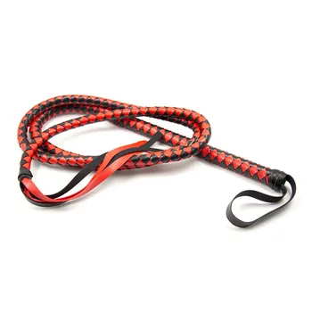 Long bdsm Whip bondage erotic riding horse crop hunting Fetish Leather Spanking Paddle pony play Flogger sex toys for couples 2