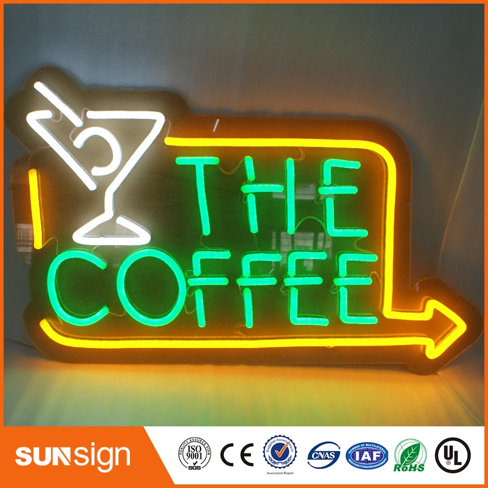Customized Outdoor Outlet Acrylic Neon Letter Sign For Shop Store