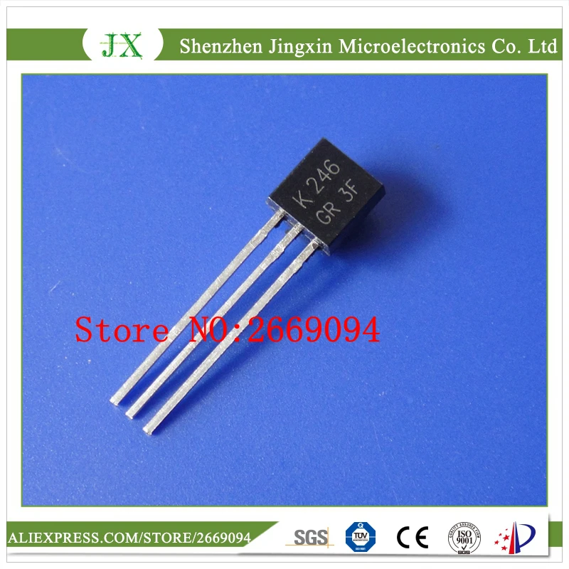 

ТРАНЗИСТОР K246 2SK246, 2SK246-GR, TO-92, 50 в, 10 мА, 50 шт./100 шт.