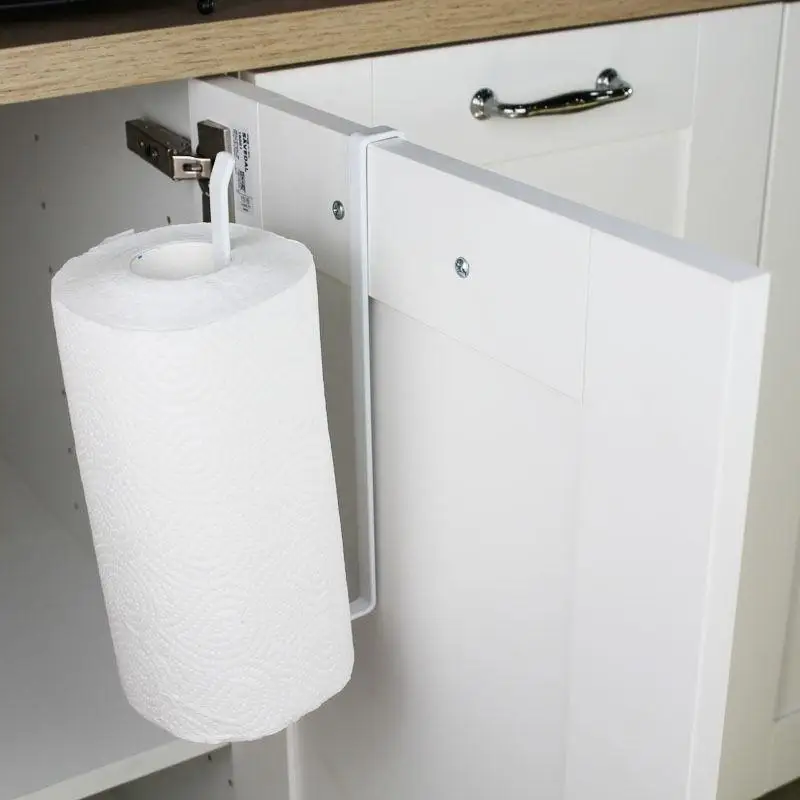 LUOEM держатель для кухонных рулонных бумажных полотенец стеллаж для хранения шкафчик шкаф полка для салфеток Вешалка Органайзер