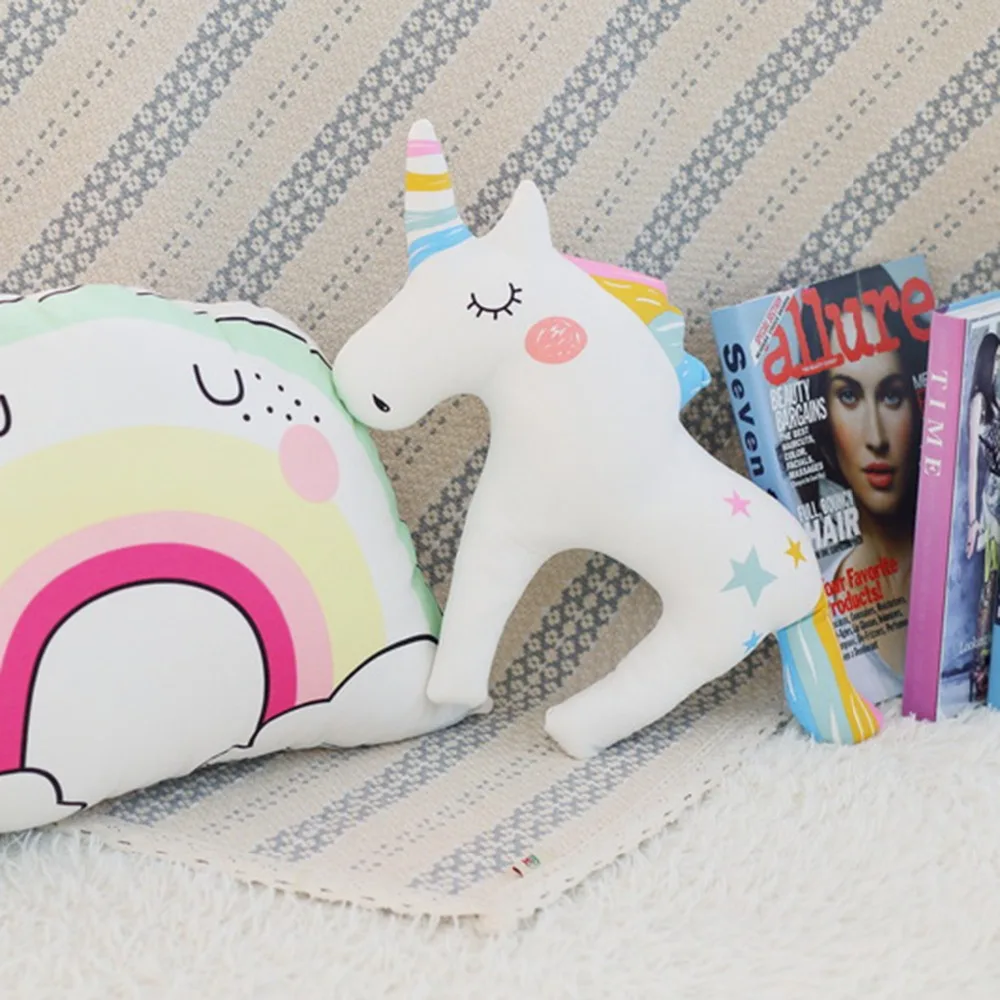 Cute Unicorn Horn Kaninchen Schlafen Kissen Baby Kind Kinder 2017 neue Puppen Einhorn Horn Schlaf Kissen Baby Kind Kinder