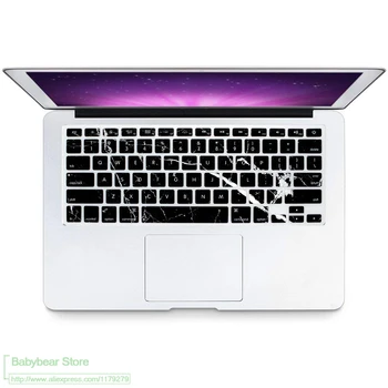 

For Macbook Air 13 Protector Gradual Change Colors Pro 13 15 Retina Us English Keyboard Cover Black Marble Texture