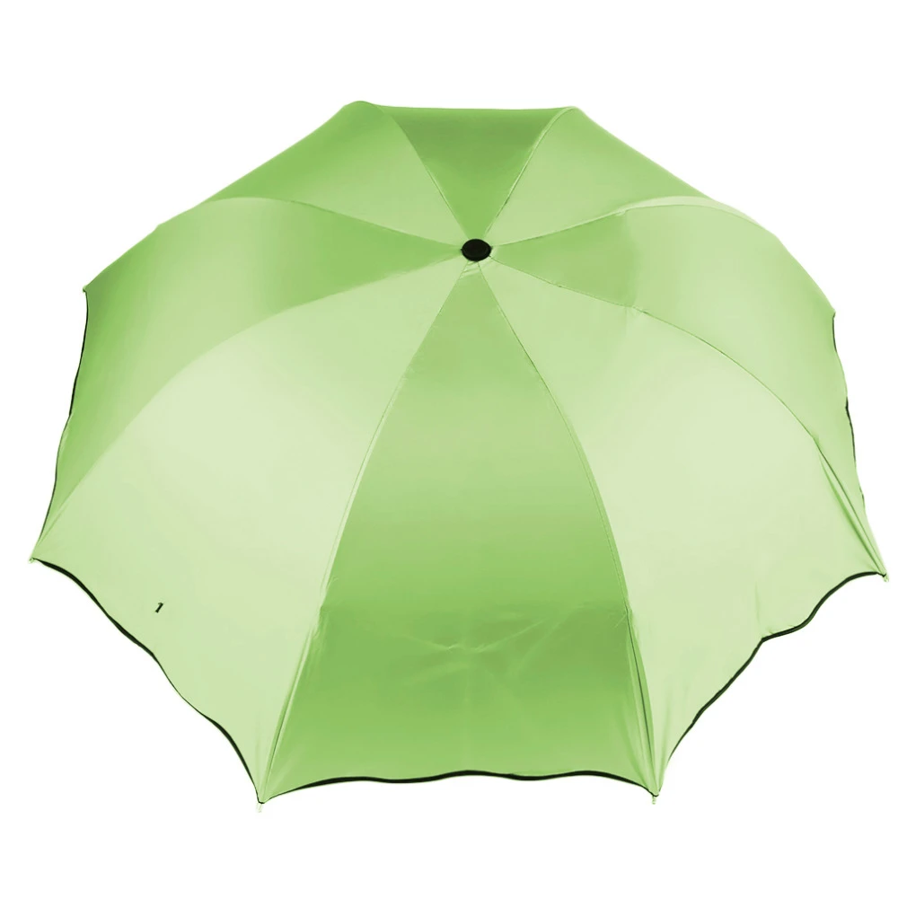 2018 moda caucho sombrilla agua del encuentro decoloración floración paraguas tres plegable de buena calidad|Paraguas| - AliExpress