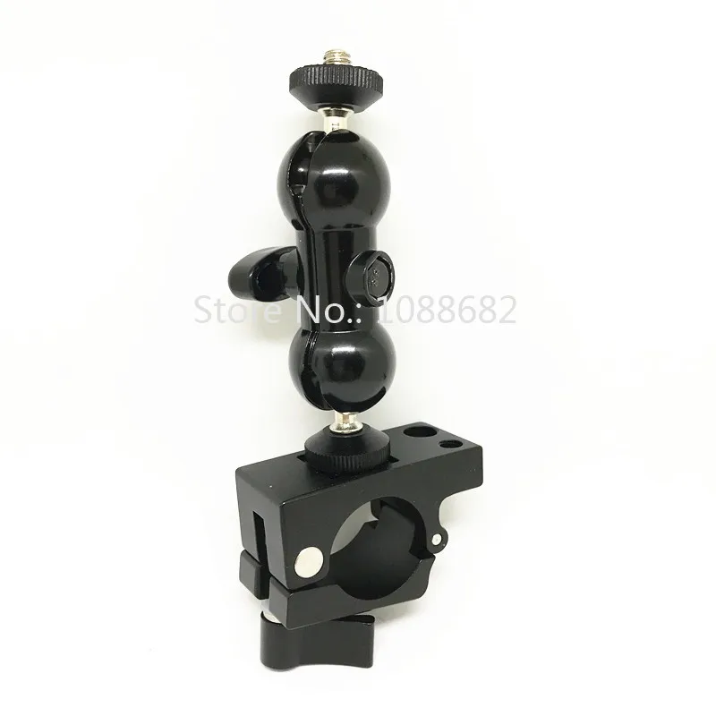 Jadkinsta 2in1 Rod Clamp + 14 Hot Shoe Adapter 360 Rotating Monitor Mount for DJI Ronin M MX DSLR Camera Handheld Gimbal (3)