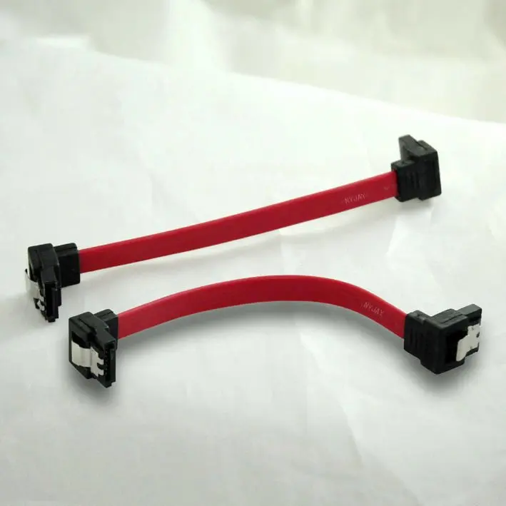 5pcs/lot New 10cm Dual 90 Degree Angle 7Pin 7P SATA Serial ATA Short