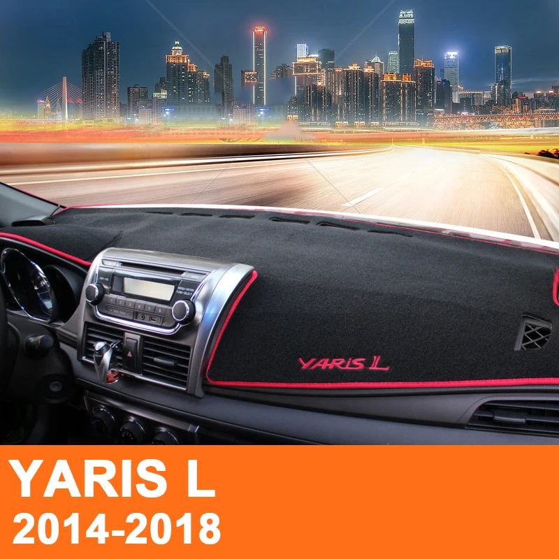 

Car dashboard Avoid light pad Instrument platform desk cover Mats Carpets LHD For Toyota YARIS L 2014 2015 16 17 2018Accessories