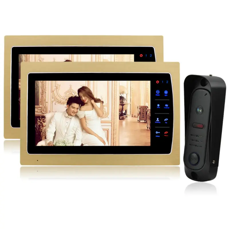 Homefong Video Intercom System 7 TFT White Color touch key Indoor Monitor with Outdoor font b