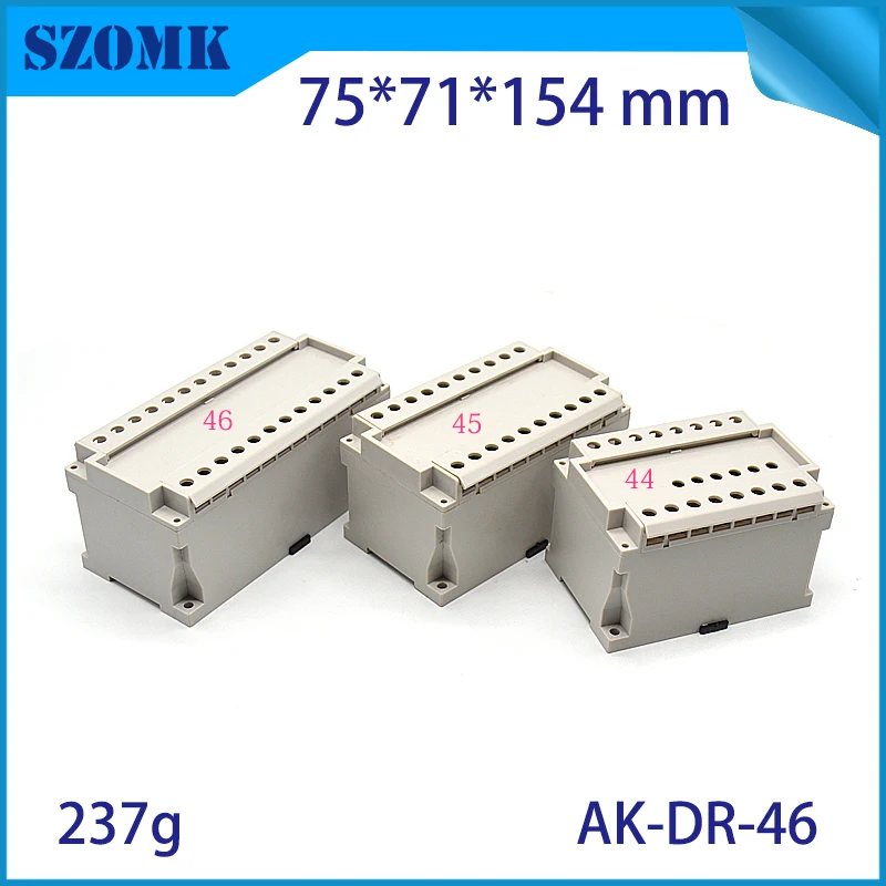 szomk plastic din rail power supply enclosure project box PLC plastic enclosure for electronics din rail junction housing (7)