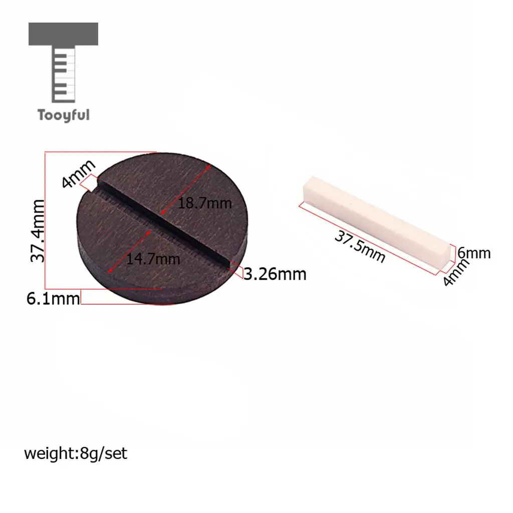 Guitar Rosewood Bridge&Bone Bridge Saddle for 3 String Cigar Box Guitar Ukulele Parts