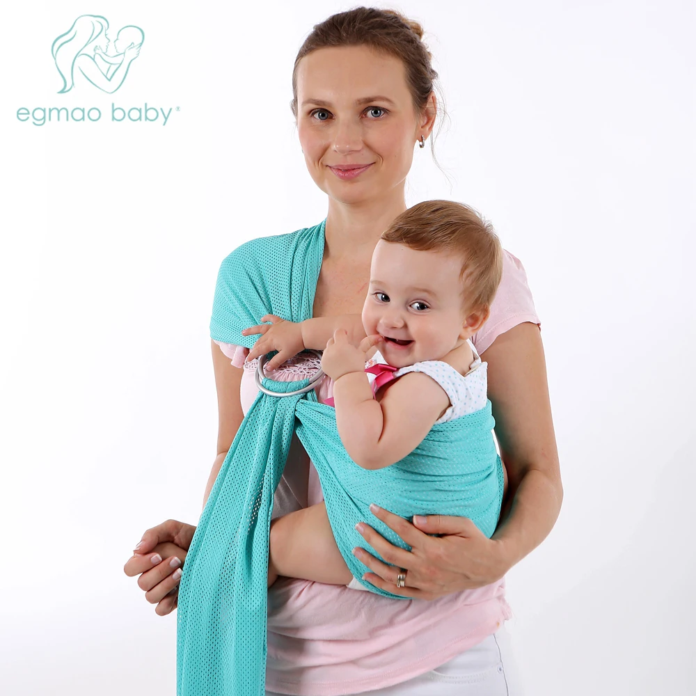 

A ring Net Cloth Backing Towel Comfortable Sling Soft Carrier Baby Backpack Breathable Cotton Hands free Baby Swaddle Wrap