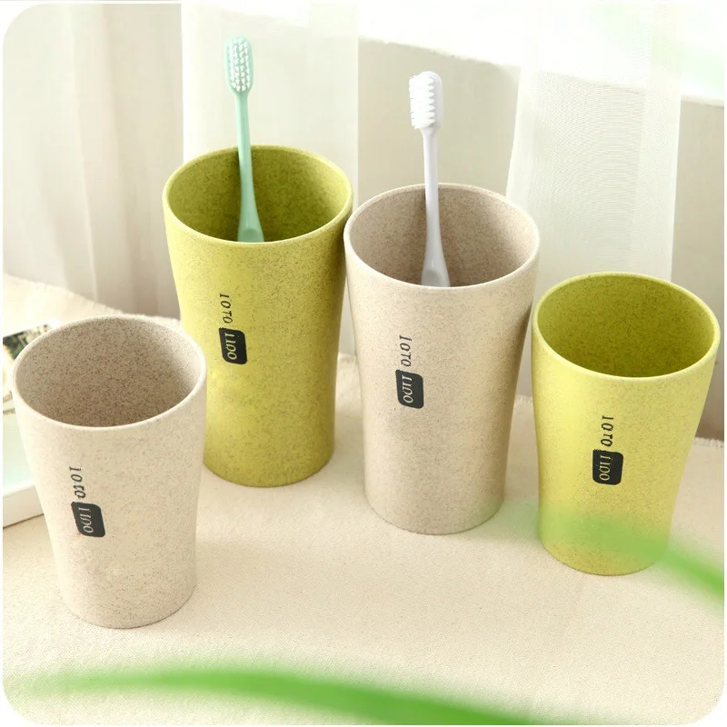 1 шт Пшеничная солома eco-friendly в японском стиле мыть стаканы для зубных щеток чашка держатель для зубной щетки для мытья зубная кружка Ванная комната инструмент