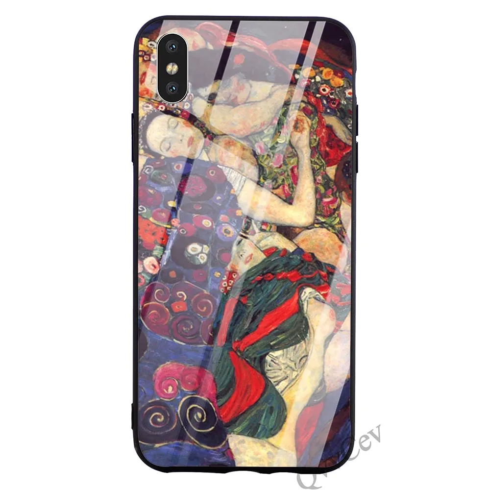 Противоударный чехол Kiss by Gustav Klimt чехол из закаленного стекла для телефона для iPhone Xs Max 11 pro чехол X 6 6S XR 8 Plus 7 5S 5 SE - Цвет: K0524703