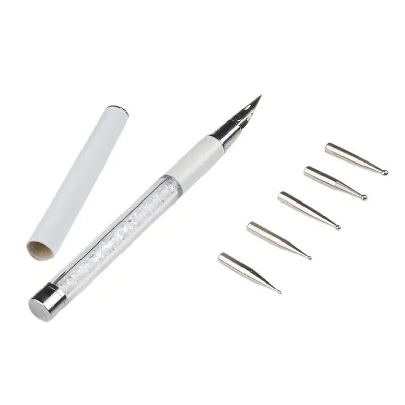 

7pcs/Set New Nail Art Dotting Painting Pen Manicure Tools Nail Art Rhinestones Decorations Beauty Dotting Pen Tool Dot Set