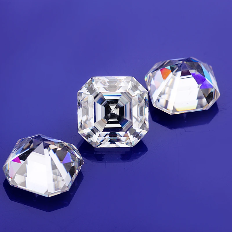 Тест Положительный EF белый цвет 7 5*7 5 мм asscher cut Moissanite свободные камни для