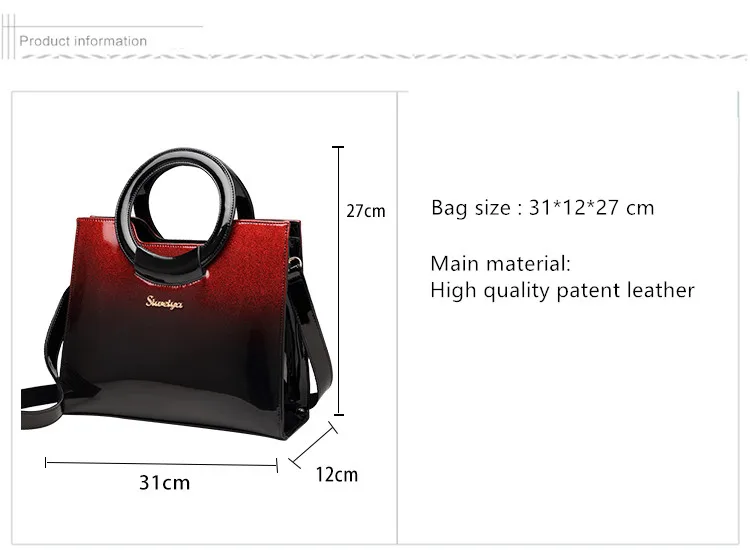 Известный бренд, роскошные сумки, дизайнерская качественная лакированная кожаная сумка-мессенджер, простая сумка на плечо, Женская Офисная Сумка-тоут