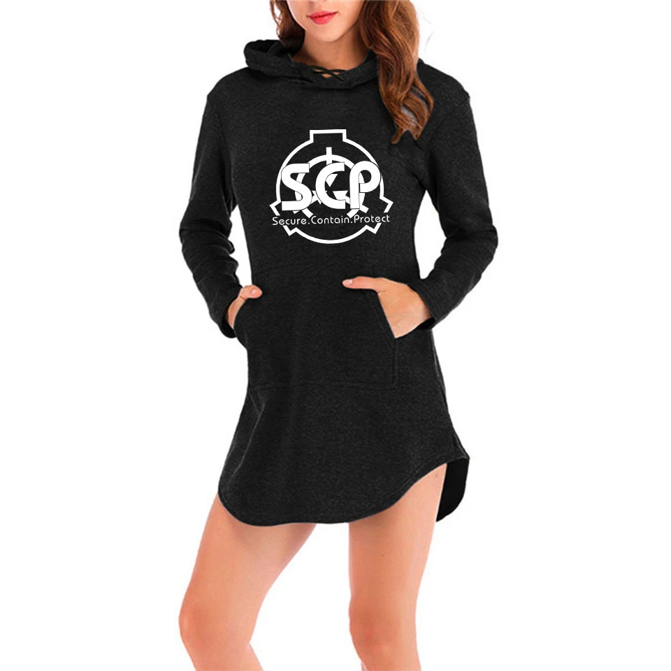 Frdun Scp Foundation Print Summer Casual Harajuku Women summer/Spring Dress Clothes 2019 Hot Sale Kpops dress Plus Size XXL | Женская