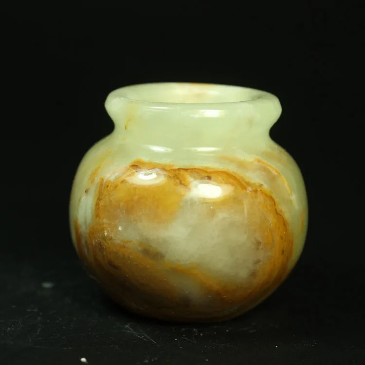 Pakistan natural jade carvings small vase ornaments home decorations