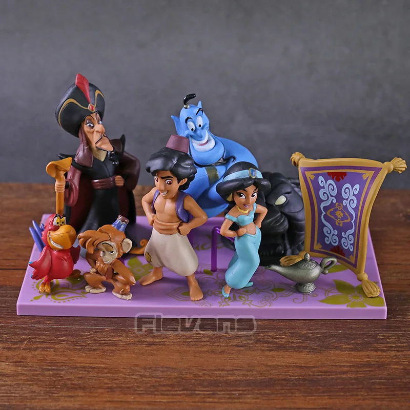 

WCF The Story 04 Aladdin Magic Lamp Jafar Carpet Abu Iago PVC Figures Collectible Toys Dolls 6pcs/set
