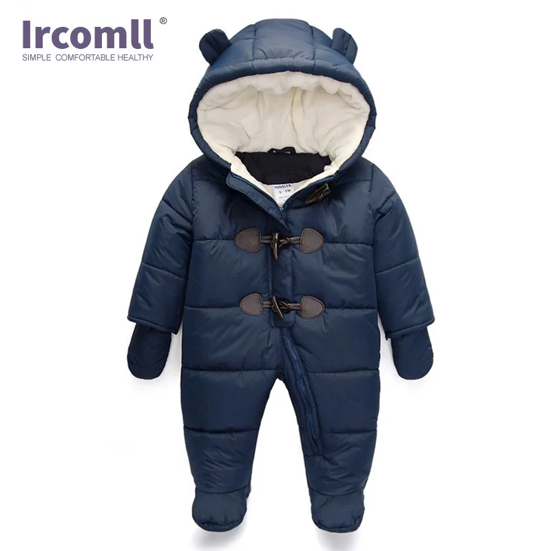 Beste Lrcoml Houden Dikke warme Baby baby rompertjes Winter kleding Pasgeboren Baby Jongen Meisje Romper Jumpsuit Hooded Kid Bovenkleding Voor 0 24M