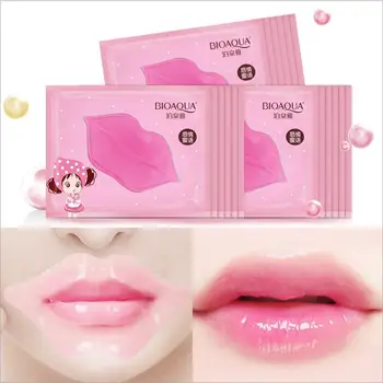 

500pcs BIOAQUA Collagen Lip Mask Sexy Full Lips Protein Anti Aging Wrinkle Lip Patch Pad Gel Baby Lips Care Beauty Skin Care