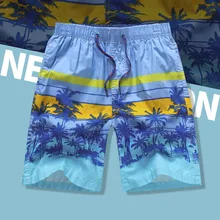 Мужские пляжные плавки быстросохнущие летние выходные Пляж шорты Боксеры Короткий купальный костюм Плавки Нижнее белье бордшорты с карманом