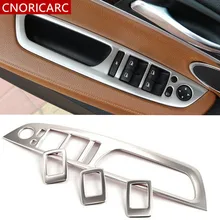 Декоративные наклейки для дверей автомобиля, 4 шт. для BMW X5 e70 X6 e71 2008-14, стеклоподъемные кнопки из нержавеющей стали