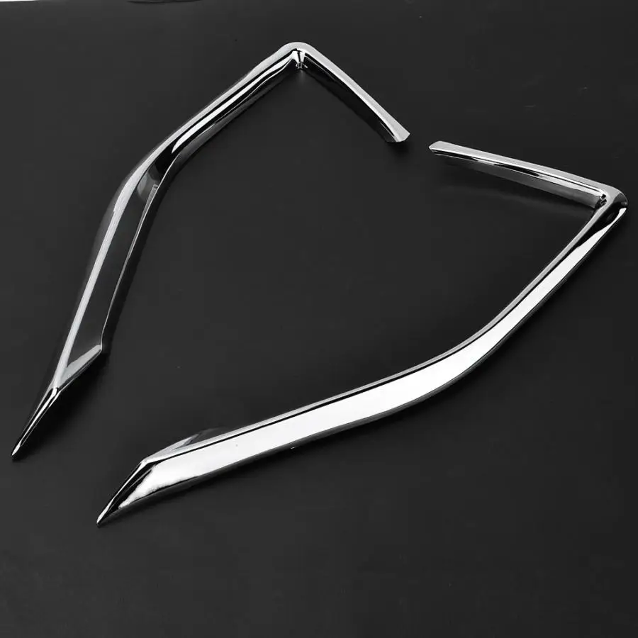 2pcs Auto Accessory ABS Silver ChromeCar Styling Front Fog Lamp Decoration Frame Cover Trim for Mg Zs Suv