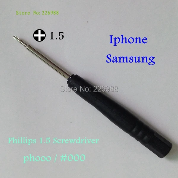 1000 шт./лот отвертка инструменты Phillips 1,5 отвертка PH000/#000 новых RepairTool для Iphone 4 4s/iPod/Мобильные телефоны/MP3