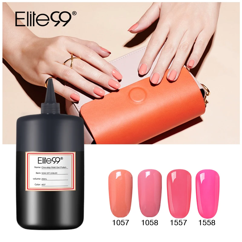 

Elite99 Colorful Soak Off 250ML Pure Nail Gel Polish UV Gel Nail Art Varnish Lacquer Bottle Vernis High Quality