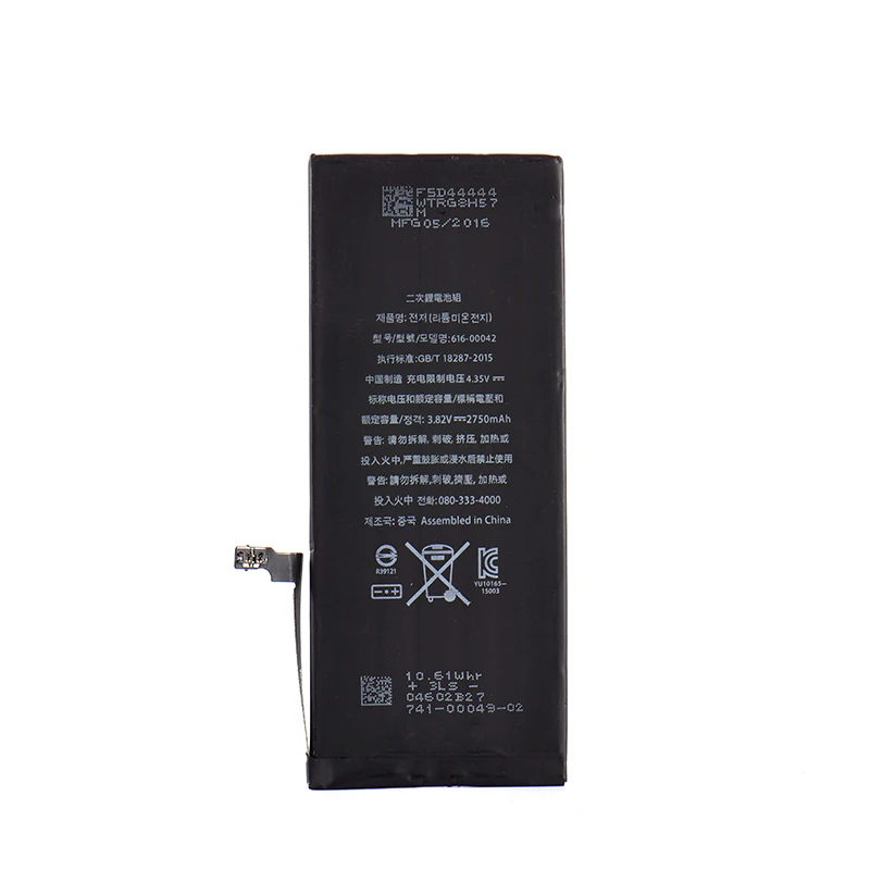 3,82 V 2750MAH Мобильный телефон Встроенный литиевый аккумулятор для iPhone 6s plus A1634 A1687 A1699 аккумулятор для iPhone 6s i 6s Plus