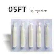 50 шт белые короткие одноразовые наконечники татуировки 5FT стерильными Ассорти Пластик тату трубы
