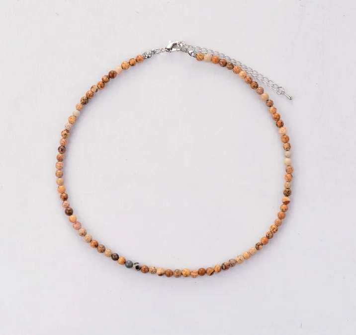 Women Chokers 4MM Natural Stone Choker Necklace 2021 Womens Simple Collar Necklace Neck Choker Steampunk Jewelry Dropship - Image 4