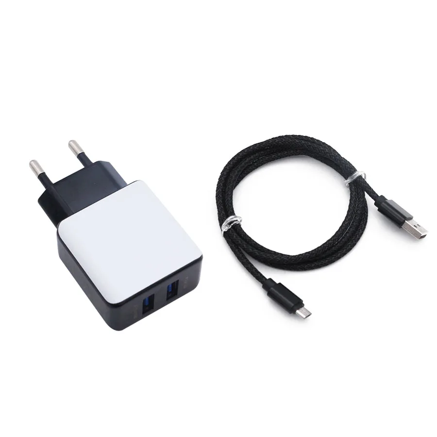 Europe Portable 2 USB Double Port Plug Wall Charger EU