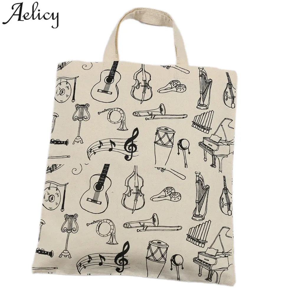 

Aelicy Women Canvas Handbag Printed Shoulder bag Female Large Capacity Ladies Beach Bag Women Canvas Tote Shopping Handbags 2018