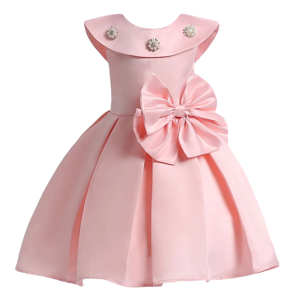 

Toddler Kids Girls Bowknot Backless Princess Dress For Girls Birthday Party Dresses Flower Girls Wedding Dress Children Clothing